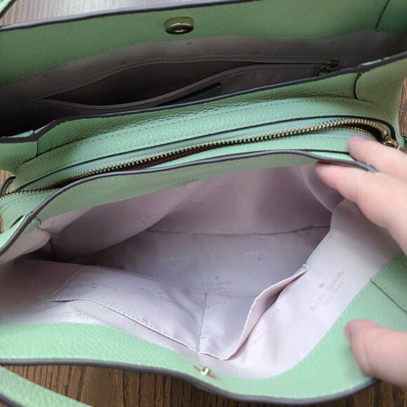 Kate Spade Leila Medium Triple Compartment Shoulder Bag in Beach Glass - Picture 8 of 10